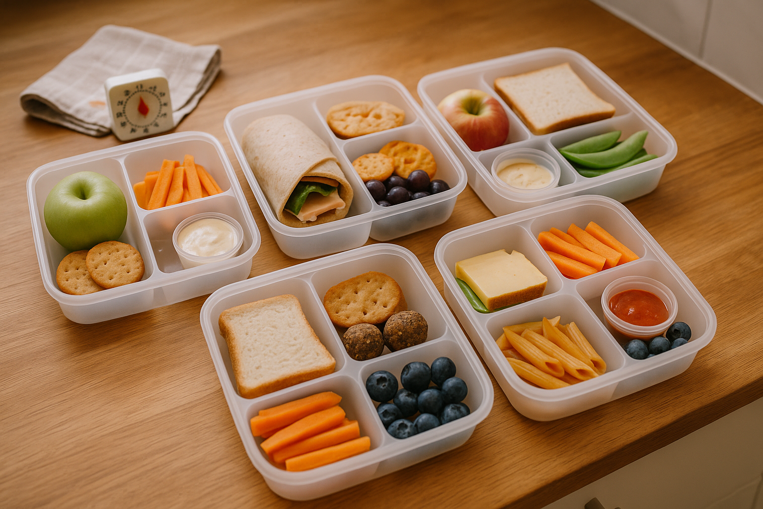 School Lunch Prep Sunday: One Hour, Five Days Sorted